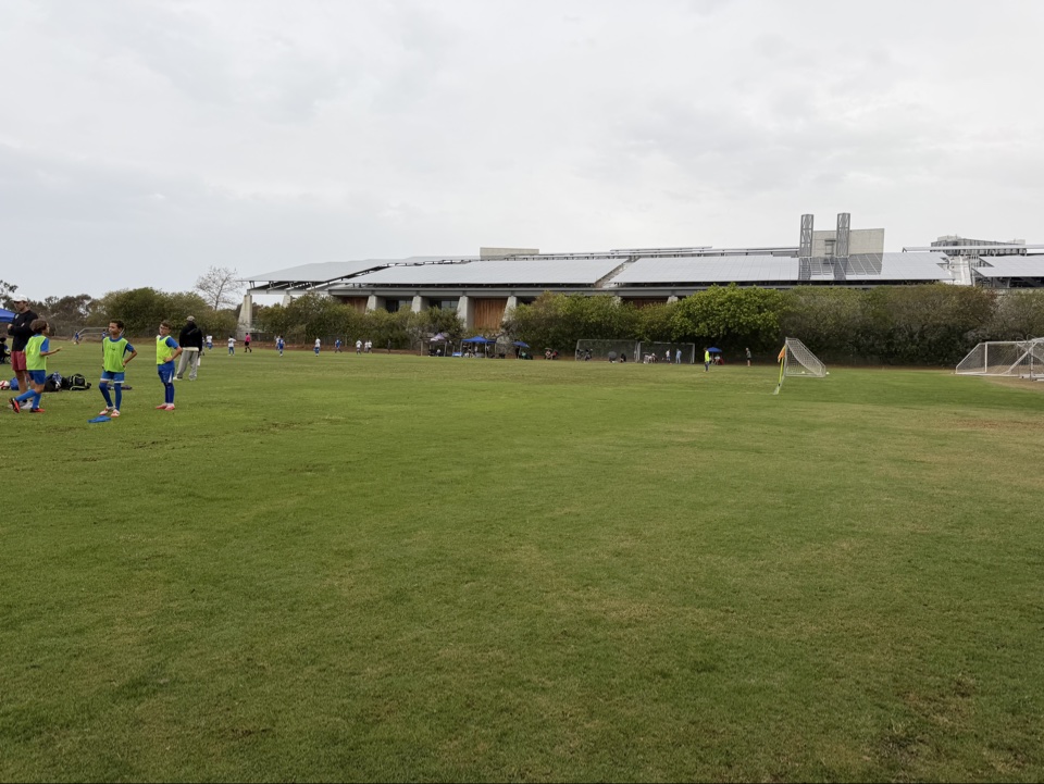 Allen Field youth game in the rain