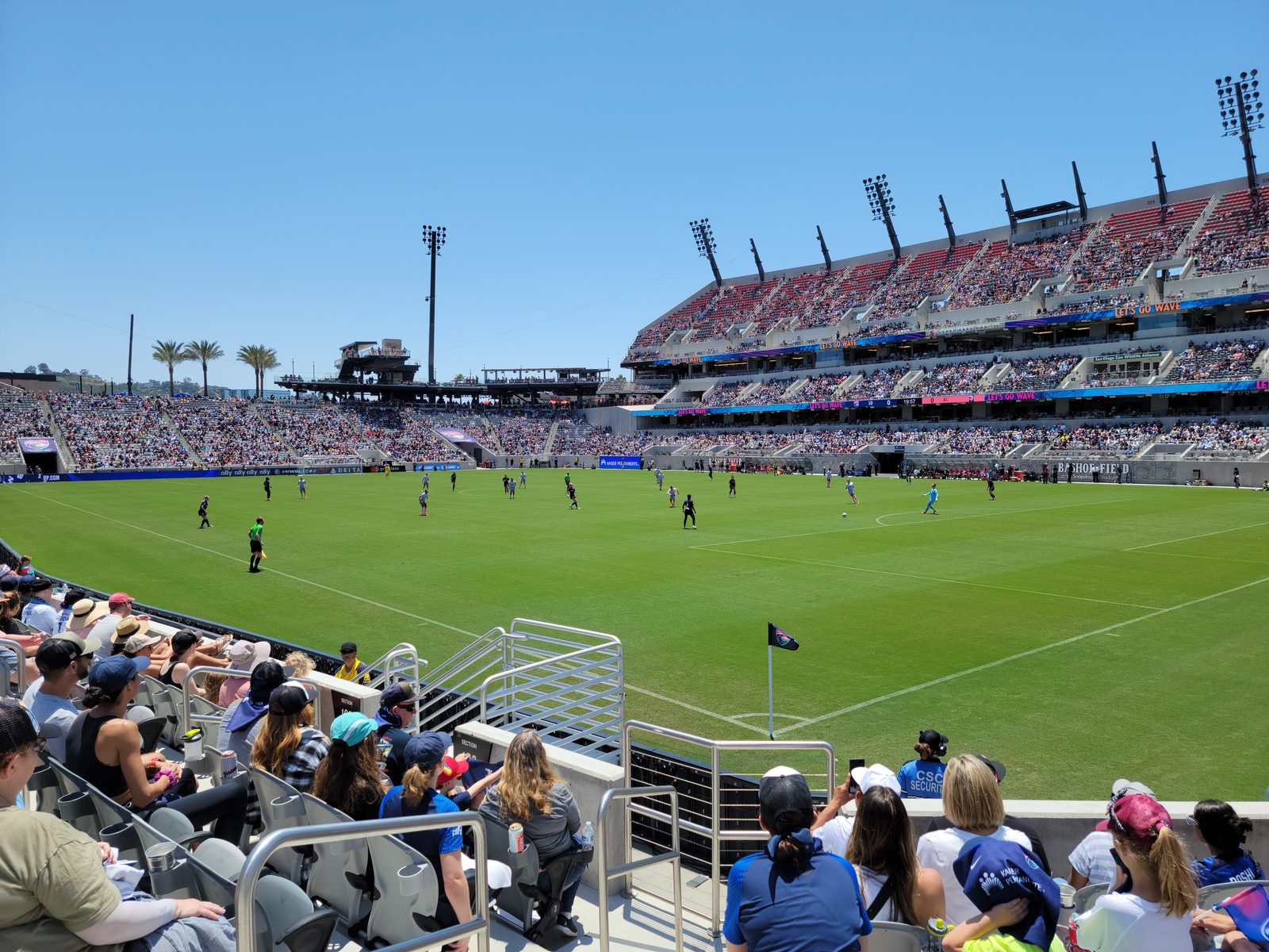Soccer match at Snapdragon Stadium